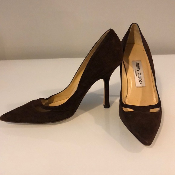 Brown suede Jimmy Choo pumps - Picture 2 of 4